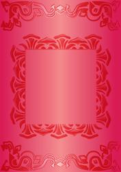 Art Deco Card Front in Raspberry