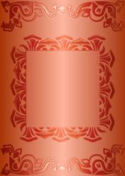 Art Deco Card Front in Copper