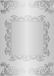 Art Deco Card Front in Silver-grey
