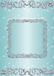 Silverleaf Card Front - Aqua