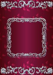Silverleaf Card Front - Burgundy
