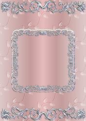 Silverleaf Card Front - Pale Rose