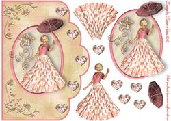 English Rose Scallop Edged Card Front
