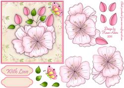 Beautiful Cherry Blossom Square Card Front