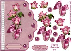 Sweetheart Roses Scallop Edge Card Front