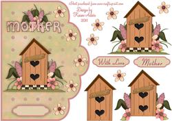 Flowers for Mother Scallop Edge Card Front