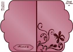 Scalloped Edge Cut and Fold Card Base - Red