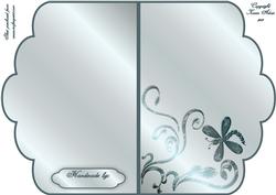 Scalloped Edge Cut and Fold Card Base - Shimmer