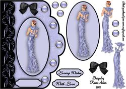 Bonnie in Bue Scallop Edge Card Front
