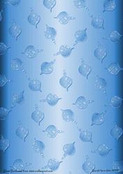 Blue Metallic Embossed Baubles