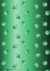 Green Metallic Embossed Leaves