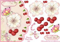 Cherry Blossom Dreams Scallop Edge Card Front