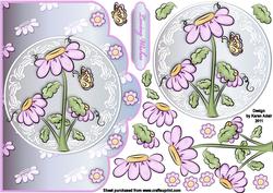 Daisy, Daisy in the Pink Scallop Edge Card Front