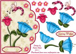 More Dragonflowers! - Scallop Edge Card Front