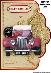 Vintage Mg Scallop Edge A4 Card Front