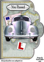 Beetle A4 Scallop Edge Card Front