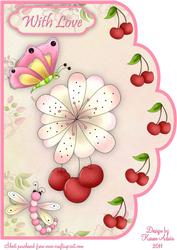 Cherry Blossom Dreams A4 Scallop Edge Card Fronts