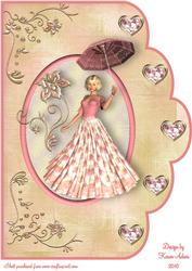 English Rose A4 Scallop Edge Card Front