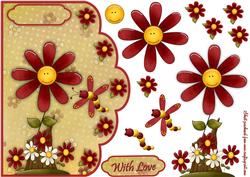 Peaceful Petals Scallop Edge Card Front