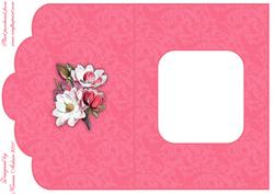Magical Magnolias Scallop Edge Card Insert