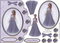 Lavender Lovely Scallop Edge Card Front