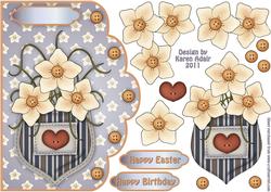 Pocket Daffs Scallop Edge Card Front
