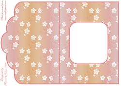 Art Deco Lady Scallop Edge Card Insert