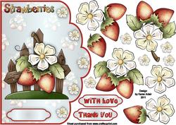 Strawberry Fields Forever Scallop Edge Card Front