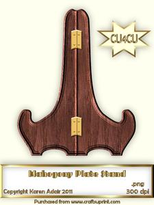 Mahogony Plate Stand