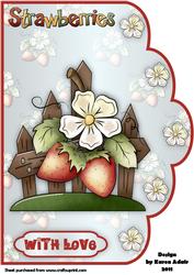 Strawberry Fields Forever A4 Scallop Edge Card Front