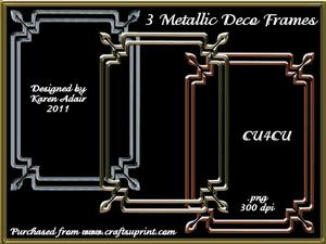 Metallic Deco Frames