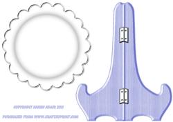 Plate and Stand in Baby Blue