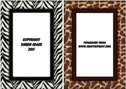 Animal Print Frames - Zebra and Giraffe