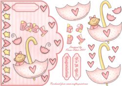 Bundle of Joy - Girl Scallop Edge Card Front