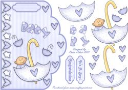 Bundle of Joy - Boy Scallop Edge Card Front