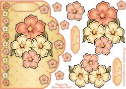 Blooming Blossoms Scallop Edge Card Front