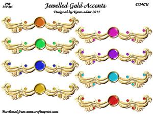 Gold Border Jewelled Accents