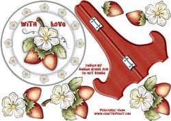 Strawberry Fields Forever Plate Card and Stand