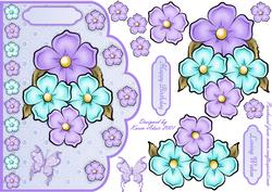 Blooming Blossoms 2 Scallop Edge Card Front