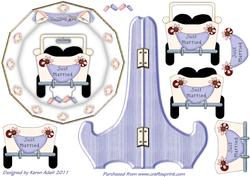 Cute Wedding Plate Card Sheet 2 with Step by Step