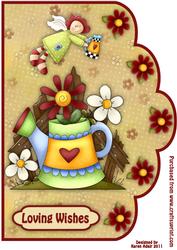 Garden Song A4 Scallop Edge Card Front