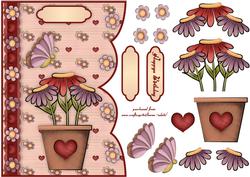 Spring Has Sprung Shaped Card Front with Step by Step