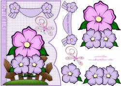 Blooming Beautiful 2 Shaped Card Front with Step by Step