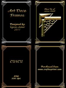 Art Deco Precious Metal Frames
