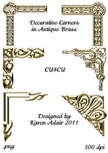 Decorative Corners in Antique Brass