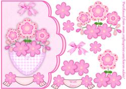 Posy Pocket in Pink Scallop Edge Card Front