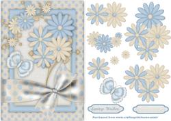 Blissful Blooms A5 Card Front with Step by Step