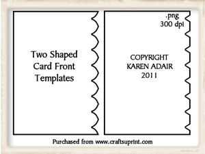 Shaped Card Front Templates