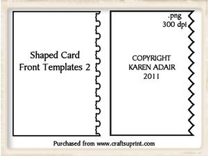 Shaped Card Front Templates 2