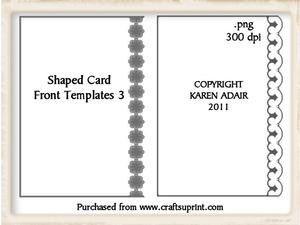 Shaped Card Front Templates 3